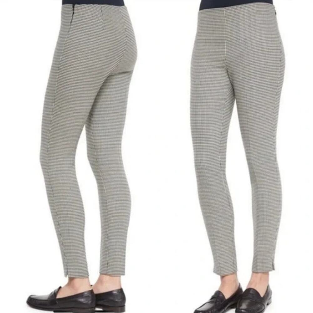 Ralph Lauren Black Label Houndstooth Wool Stretch Skinny Ankle Pants - Size 8